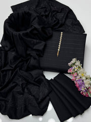 3 pc unstitched Dhanak collection