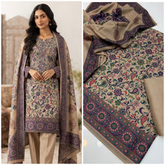 3 Pc Unstitched Kalamkari Pashmina Wool(All)