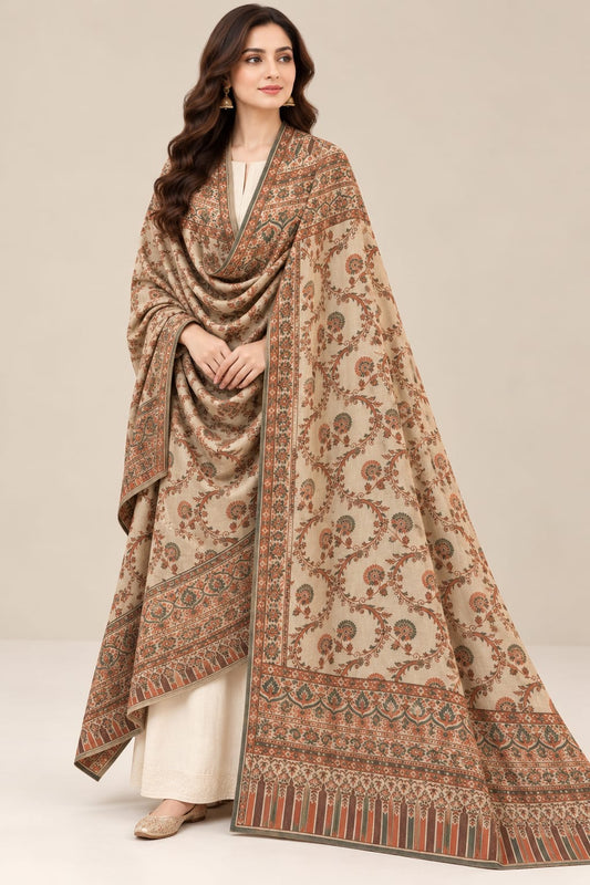 Pure Pashmina Kaani Work Shawl (KB-21SS)