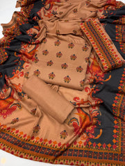 3 Pc Unstitched Kalamkari Pashmina Wool(KSB271)