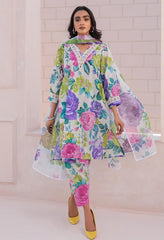 3 pc unstitched Swiss linen digital print