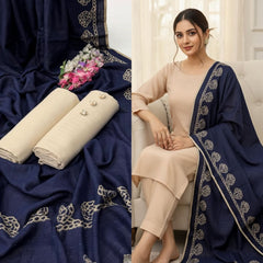 3 Pc Unstitched Dhanak Khaadi