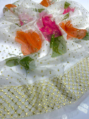 Oil pant Handmade mukesh Organza