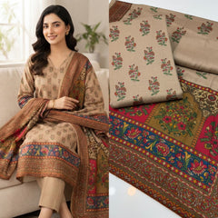 3 Pc Unstitched Kalamkari Pashmina Wool(All)