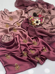3 Pc Unstitched Shamoze Silk Tye n Dye Embroidered