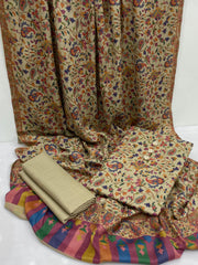 3 Pc Unstitched Kalamkari Pashmina Wool