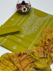 3 Pc Unstitched Handmade Lawn Collection