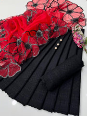 3 Pc Unstitched Chickenkari Dress