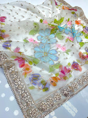 Handmade Gotta Paint Organza Dupatta