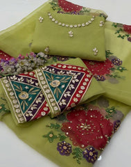 2 Pc Unstitched LCD Gotta Beads Organza (KSB0034)