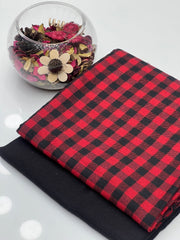 2 Pc Unstitched Marina Wool Check (KSB0041)