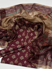 3 Pc Unstitched Digital Print Swiss Lawn