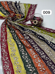 Multi Colour LCD Gotta Chiffon Dupata