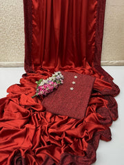 Unstitched Saree Shamoz silk