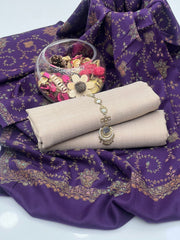 3 Pc Unstitched Pashmina Wool