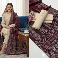 3 Pc Unstitched Dhanak Khaadi