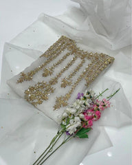 2 pc handmade zaari beads organza