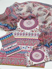 3 Pc Unstitched Digital Print Swiss Lawn