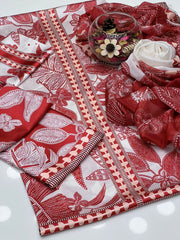 3 pc unstitched Shamoz silk digital prints