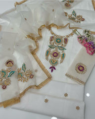 2 Pc Unstitched organza