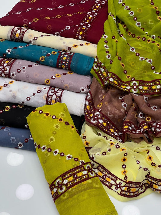 Balochi Sequence Chiffon Chadar