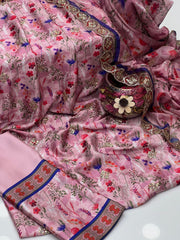 3 Pc Unstitched Shamoze Silk Digital Print Sequence Emb