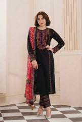 3 Pc Unstitched Lawn Multi Embroidered