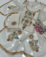 2 Pc Unstitched organza