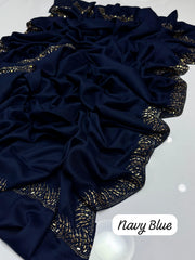 Pashmina stone work shawl