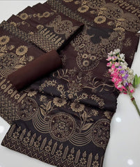 3 Pc Unstitched Wool Jaquard