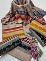 Pashmina wool fabric jacquard multi shawl