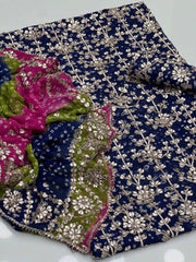 2 Pc Unstitched Handmade Chunri Gotta Chiffon