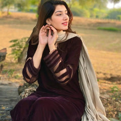 3 pc unstitched micro velvet collection