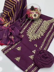 3 Pc Unstitched Handmade Lawn Collection