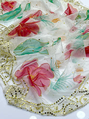 Oil pant Handmade mukesh Organza