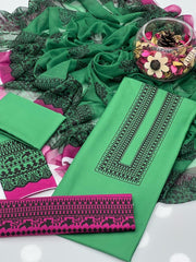 3 Pc Unstitched Swiss lawn Digital Print