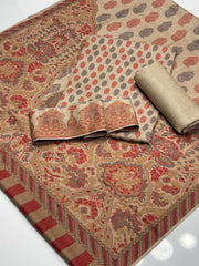 3 Pc Unstitched Kalamkari Pashmina Wool(KSB283)