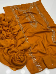 2 Pc Unstitched Handmade Mukesh work