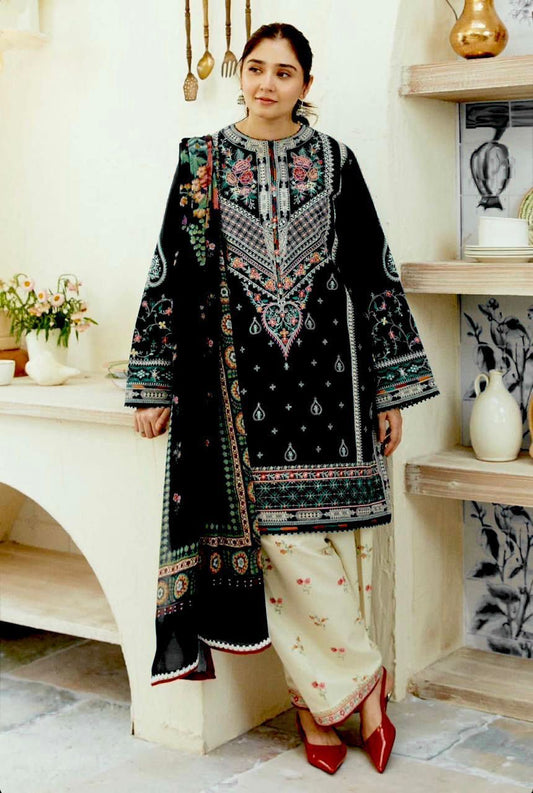 3 Pc Unstitched Digital Print Swiss Lawn