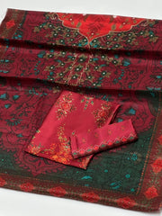 3 pc unstitched Shamoz silk digital prints