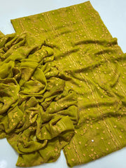 2 pc unstitched kacha tanka Bamber chiffon