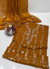 2 Pc Unstitched Press Gotta Chiffon jaal