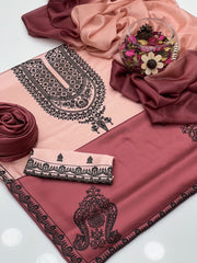 3 Pc Unstiched Shamoze Silk 2 tune