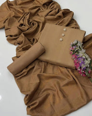 3 Pc Unstitched Dhanak Allover Jacquard