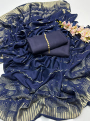 3 Pc Unstitched Dhanak with 3D jacquard shawl