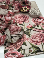 3 Pc Unstitched Shamoze Silk Digital Prints (KSB 22)