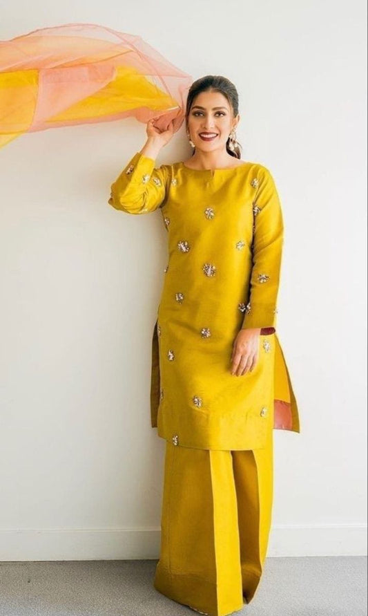 3 Pc Unstitched Organza Handwork Collection