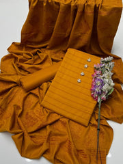 3 pc unstitched Dhanak collection