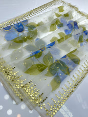 Oil pant Handmade mukesh Organza