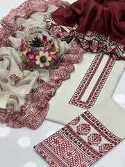 3 Pc Unstitched Swiss Lawn Digital Print